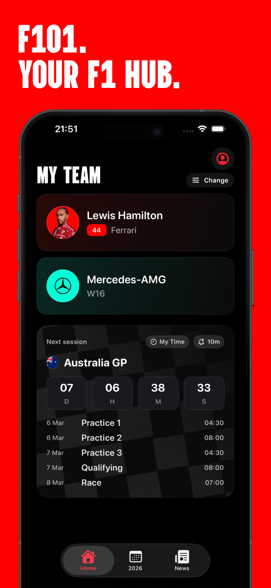 F 101 Racing F101 — The Best F1 App | Live Timing, Telemetry & Race Results